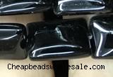 CAA2567 15.5 inches 12*16mm rectangle black agate beads wholesale