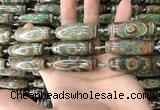 CAA2711 15.5 inches 14*38mm - 16*43mm rice tibetan agate dzi beads