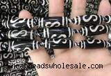 CAA2727 15.5 inches 10*28mm - 11*30mm rice tibetan agate dzi beads