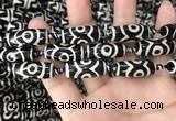 CAA2732 15.5 inches 10*25mm - 11*25mm rice tibetan agate dzi beads