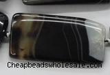 CAA274 15.5 inches 25*50mm rectangle black line agate beads