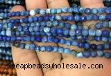 CAA2828 15 inches 4mm faceted round fire crackle agate beads wholesale