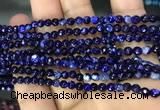 CAA2835 15 inches 4mm faceted round fire crackle agate beads wholesale