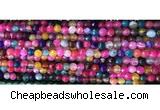 CAA2887 15 inches 6mm faceted round fire crackle agate beads wholesale