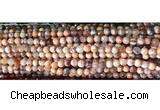 CAA2889 15 inches 6mm faceted round fire crackle agate beads wholesale