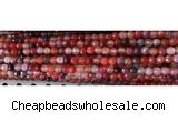 CAA2890 15 inches 6mm faceted round fire crackle agate beads wholesale