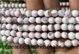 CAA2918 15 inches 6mm faceted round fire crackle agate beads wholesale