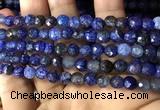 CAA2932 15 inches 6mm faceted round fire crackle agate beads wholesale