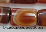 CAA300 15.5 inches 23*30mm rectangle red line agate gemstone beads