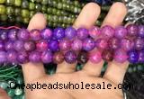 CAA3043 15 inches 10mm faceted round fire crackle agate beads wholesale