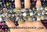 CAA3066 15 inches 10mm faceted round fire crackle agate beads wholesale