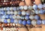 CAA3078 15 inches 10mm faceted round fire crackle agate beads wholesale