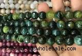 CAA3080 15 inches 10mm faceted round fire crackle agate beads wholesale