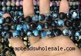 CAA3088 15 inches 10mm faceted round fire crackle agate beads wholesale