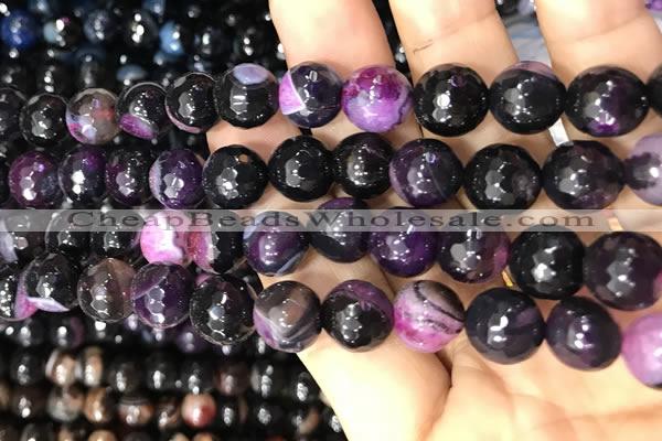 CAA3096 15 inches 10mm faceted round fire crackle agate beads wholesale