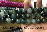 CAA3193 15 inches 14mm faceted round fire crackle agate beads wholesale