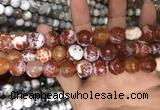 CAA3233 15 inches 16mm faceted round fire crackle agate beads wholesale