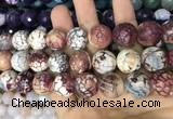 CAA3235 15 inches 16mm faceted round fire crackle agate beads wholesale