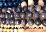 CAA3242 15 inches 16mm faceted round fire crackle agate beads wholesale