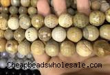 CAA3243 15 inches 16mm faceted round fire crackle agate beads wholesale