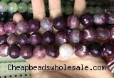 CAA3244 15 inches 16mm faceted round fire crackle agate beads wholesale