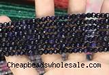 CAA3270 15 inches 4mm faceted round agate beads wholesale