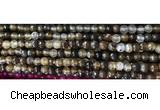 CAA3294 15 inches 6mm faceted round agate beads wholesale