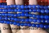 CAA3307 15 inches 6mm faceted round agate beads wholesale