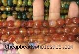 CAA3367 15 inches 10mm faceted round agate beads wholesale