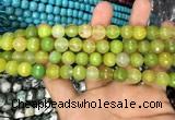 CAA3372 15 inches 10mm faceted round agate beads wholesale