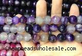 CAA3398 15 inches 12mm faceted round agate beads wholesale