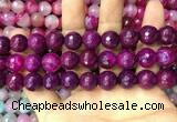 CAA3401 15 inches 12mm faceted round agate beads wholesale