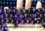 CAA3402 15 inches 12mm faceted round agate beads wholesale