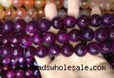 CAA3447 15 inches 16mm faceted round agate beads wholesale