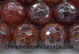 CAA3512 15.5 inches 12mm faceted round AB-color fire agate beads