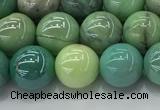 CAA3517 15.5 inches 8mm round AB-color grass agate beads wholesale