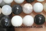 CAA3575 15.5 inches 4mm round parral dendrite agate beads