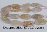 CAA3611 15.5 inches 25*45mm oval sakura agate gemstone beads