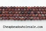 CAA3629 15.5 inches 6mm faceted round Portuguese agate beads