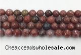 CAA3632 15.5 inches 12mm faceted round Portuguese agate beads