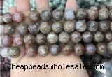 CAA3639 15.5 inches 10mm round flower agate beads wholesale