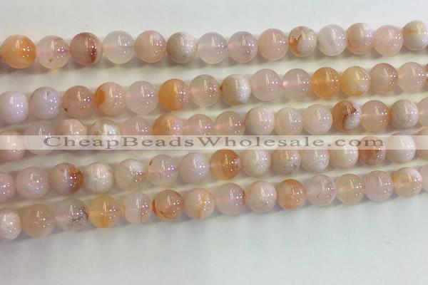 CAA3643 15.5 inches 6mm round sakura agate beads wholesale