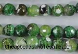 CAA376 15.5 inches 10mm faceted round fire crackle agate beads