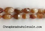 CAA3796 15*25mm - 18*28mm faceted rice agate druzy geode beads