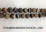 CAA3802 15.5 inches 12mm round line agate beads wholesale