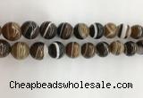 CAA3803 15.5 inches 14mm round line agate beads wholesale