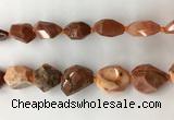 CAA3811 15.5 inches 15*20mm - 20*30mm faceted nuggets red agate beads