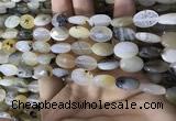 CAA3833 15.5 inches 8*12mm faceted oval montana agate beads