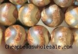 CAA3855 15 inches 8mm round tibetan agate beads wholesale