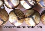 CAA3858 15 inches 8mm round tibetan agate beads wholesale